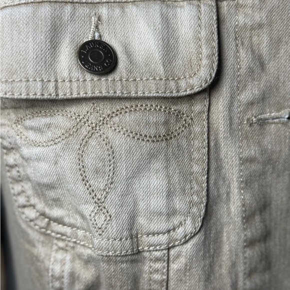 LRL Lauren Jeans Co Cream Denim Trucker Jean Jacket Size S - Picture 2 of 10